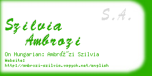 szilvia ambrozi business card