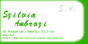szilvia ambrozi business card